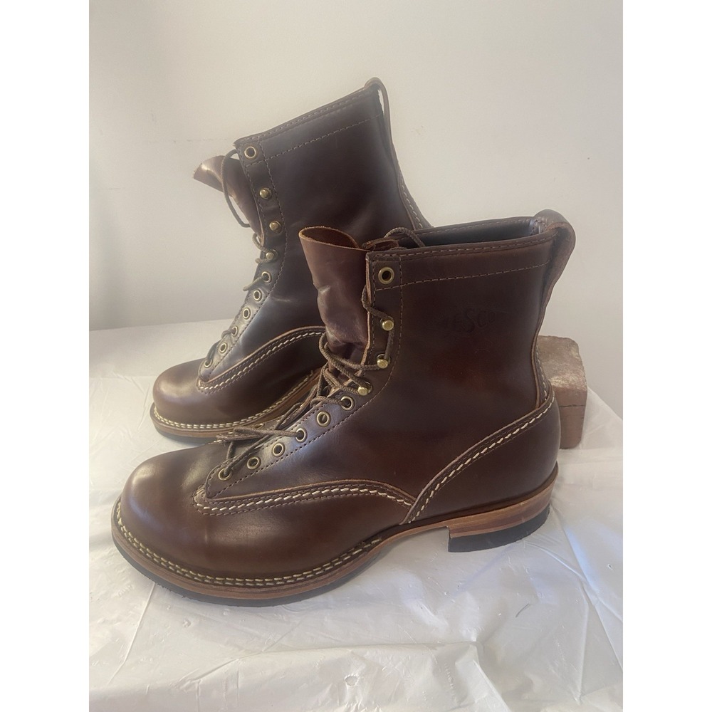 Wesco Jobmaster Brown Leather Work Boots- Size 12D-Excellent Condition-Rare